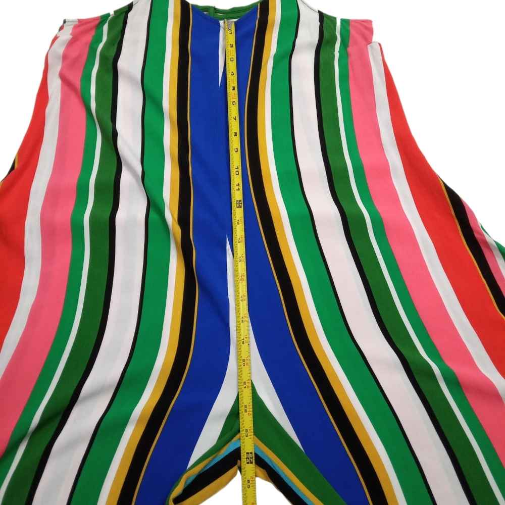 MSK Striped Wide Leg Sleeveless Jumpsuit Size Large. - Picture 7 of 8